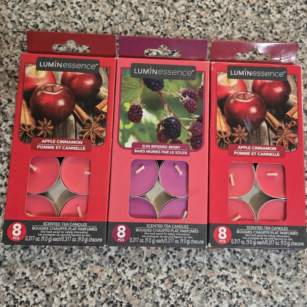 3 Luminessence Scented Tea Candles Set